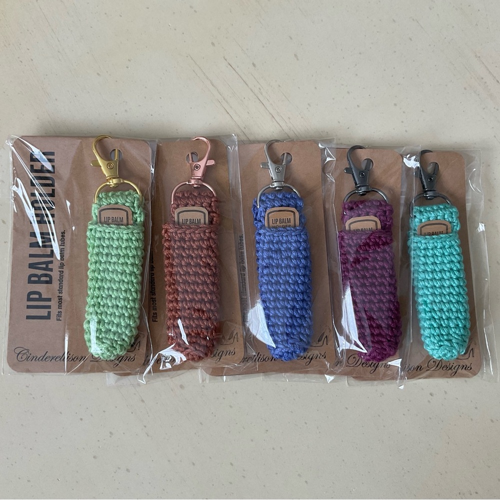 Hand Crocheted Lip Balm Holder - Your Choice of One💄